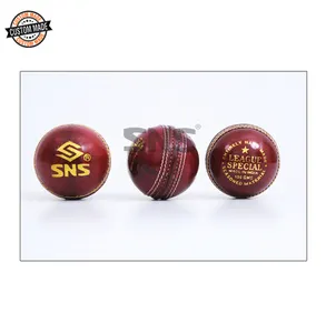 Best Quality 4 Pieces Construction Wholesale Supply Cork Core Machine Stitched Alum Tanned Leather Cricket Balls from India