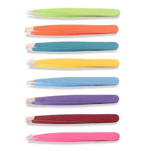 Pinzas para Cejas de Diferentes Estilos al por Mayor, Pinzas de Acero Inoxidable Coloridas para Dar Forma a las Cejas, Herramientas para Injerto de Pestañas Antimagnéticas - Product Image 1