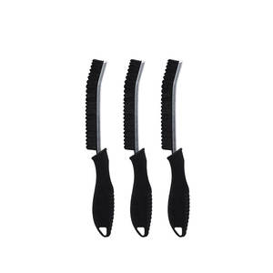 Sikat pembersih ubin keras wastafel dapur, 3 buah sikat pembersih jendela multifungsi alur debu - Product Image 1