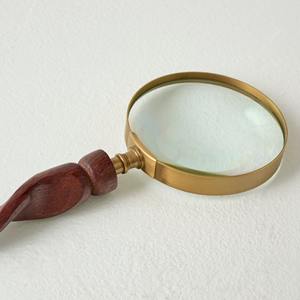 Loupe de designer faite à la main de qualité supérieure avec manche en bois Loupes en métal pour la décoration de la maison Meilleur prix de l'Inde - Product Image 1