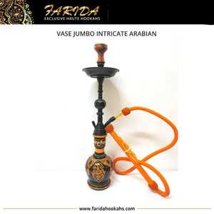 Farida Hookahs Farida Boho lujo egipcio Jumbo intrincado árabe Hookah florero pintado a mano vidrio esmerilado Shisha fumar - Product Image 4