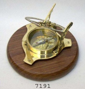 Chất lượng cao hải lý Đồng hồ mặt trời la bàn trong hộp gỗ tùy chỉnh đồng hồ mặt trời La Bàn giá bán buôn - Product Image 6
