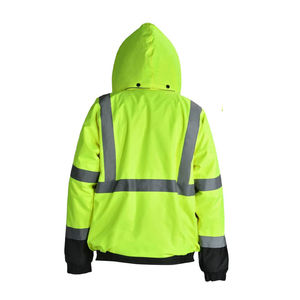 High Visibility Men's <b>Reflective</b> <b>Safety</b> Jacket Custom Design Waterproof Hi Vis <b>Clothing</b> Working Jackets For Winter Season - Product Image 4