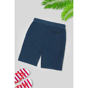 Men's Casual Polyester Gym Shorts Logo Decorations Embroidered Flowers <b>Elastic</b> <b>Waist</b> Drawstring Hot Pattern Screen Knitted - Product Image 2