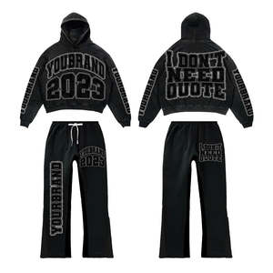 2025 Unisex Customizable Winter Tracksuits High Quality 100% Cotton <b>Set</b> Screen Printing for Adults Men'<b>s</b> Wholesale Customizable - Product Image 6