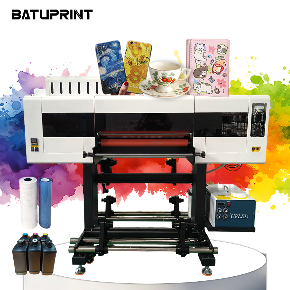 UV DTF 60 - cm DTF Printer, Dual I3200 Print Head Roll - to - Roll Direct - to - Film CMYK + White TPU Printer