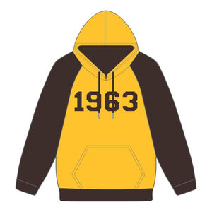 Sudadera con Capucha de Manga Raglán Marrón con Detalles Dorados de la Fraternidad Griega Iota Phi Theta, Año de Fundación 1963, Divine Nine HBCU - Product Image 2