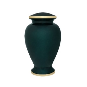 Urnes funéraires en laiton de haute qualité avec des urnes funéraires en métal fini de couleur or et noir pour les cendres humaines - Product Image 1