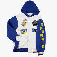 Vestes Personnalisées Streetwear avec Logo Coloré à Manches Longues Cousu Écusson Grande Taille pour Hommes Vestes d'Équipe Universitaire