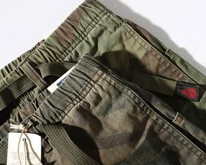 OEM pantalones cortos de secado rápido para hombre transpirable Ripstop Camo pantalones cordón impermeable sólido bajo tejido Casual algodón grande - Product Image 3