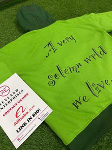 Vente en gros de sweat à capuche Ninja masqué lavé à l'acide 500 g/m² 100% coton surdimensionné uni délavé bouffée impression vintage solide vierge - Product Image 5