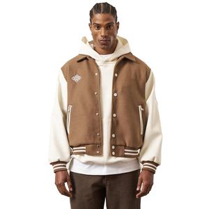 Blousons universitaires d'hiver pour hommes de haute qualité OEM, style baseball, décontractés et formels, avec broderie de logo personnalisée, 100 % laine, chauffants, en lot unique - Product Image 2