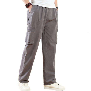 Logo personnalisé OEM Pantalon de jogging cargo pour hommes avec plusieurs poches Pantalon de survêtement droit personnalisé Pantalons pour hommes Pantalons cargo - Product Image 2