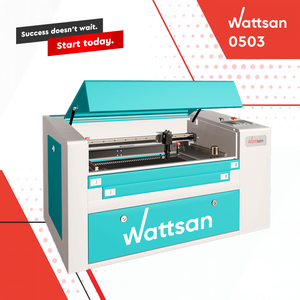 Wattsan 0503 50 Wát điện thoại trường hợp CO2 nhỏ Máy khắc <span class=keywords><strong>laser</strong></span> 500*300 mét tem <span class=keywords><strong>laser</strong></span> Cutter cho gỗ giấy cao su MDF DXF định dạng - Product Image 1