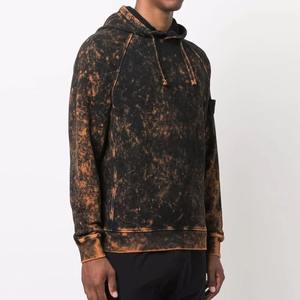 Sudadera con Capucha Térmica Personalizada para Hombre, Diseño Moderno, Tejido Francés Transpirable, Alta Calidad, Lavado Ácido, Efecto Desgastado por el Sol - Product Image 2