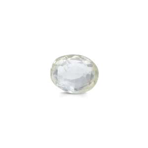 Piedra de Zafiro Blanco Natural de 2.75 Quilates, Corte Oval Facetado, 8mm de Altura, 1mm de Diámetro del Orificio, Variedad que Incluye Corte Cojín y Marquesa - Product Image 1