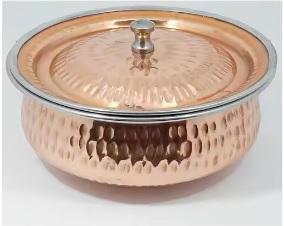 Casserole ronde de qualité supérieure finition argentée chauffe-aliments Buffet Hotpot maison hôtel cuisine service fête de mariage utilisation du golfe - Product Image 5