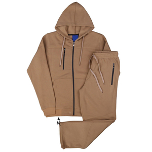 Survêtements 2 pièces pour hommes Combinaisons de sport de course à pied Sweat-shirt à capuche zippé Pantalon de survêtement avec poches zippées Ensemble 2 pièces en polaire - Product Image 5