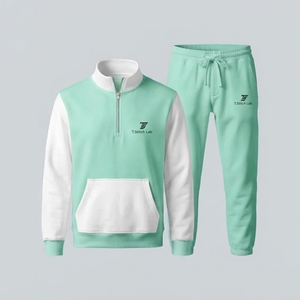 Conjunto Deportivo Informal Unisex de Alta Calidad, Transpirable, con Cierre de Cremallera de un Cuarto, Tallas Grandes, Mangas Largas, Ropa de Invierno - Product Image 2