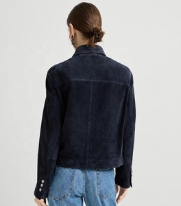 Vestes en cuir souple pour femmes, style motard, automne-hiver 2022, décontractées, courtes, mates, streetwear, vêtements - Product Image 3
