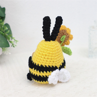 Soutien émotionnel Crochet abeille ornement avec carte cadeau pour la famille amis enseignant maison Table bureau décoration
