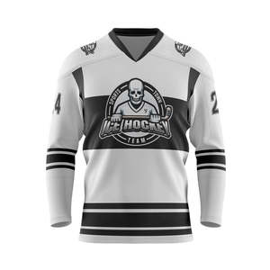 Camiseta de Hockey sobre Hielo Personalizada de la Mejor Calidad, Transpirable, Estampada, a la Moda, de Alta Calidad, 100% Poliéster para Adultos, OEM - Product Image 3