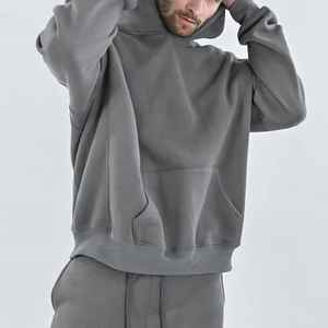 Wholesale High Quality Heavyweight Blank <b>Oversized</b> Custom Plus Size Men's <b>Fleece</b> Pullover <b>Hoodies</b> / Sweatshirts - Product Image 6