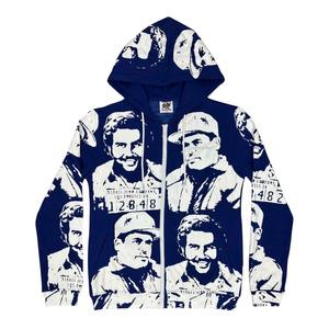 Sudadera con capucha negra al por mayor con cremallera, personalizada, unisex, para hombre, de peso pesado, con cremallera completa, para invierno, bordada, con forro polar - Product Image 6