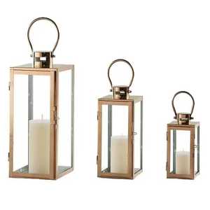 High Quality Custom Iron Glass Candle <b>Lantern</b> <b>Set</b> Handmade Home Decoration Price India Includes Other Metal Material Candle - Product Image 6