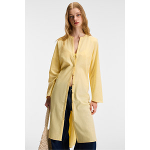 ETHIQUET ACALLAR Robe longue confortable pour femme, 100% coton, aspect lin, coupe ample - Product Image 2