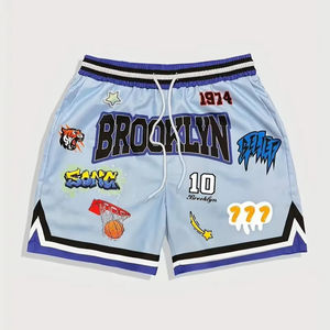 Pantalones cortos de gimnasio para hombre de secado rápido al por mayor, pantalones cortos de malla de entrenamiento de playa baratos, Joggers, Fitness, Athletic, Workout, gym - Product Image 1