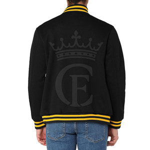 Veste Letterman pour hommes design personnalisé col montant 100% coton hiver décontracté qualité supérieure - Product Image 2