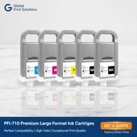 Cartucho de Tinta Enlite PFI 710 PFI710 de 700 ml para Plotter Canon TX2000 TX3000 TX4000, Juego de Tanques de Tinta de Pigmento Impermeable de 5 Colores