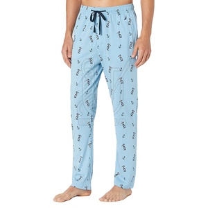 Pantalones de Pijama Casuales para Hombre al por Mayor, MOQ Bajo, Diseño Personalizado, Último Diseño, 100% Algodón, Transpirable, de Secado Rápido, Cintura Elástica, en Venta - Product Image 1