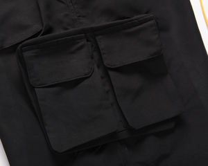 OEM Shorts Long Drawstring Shorts with Multi Pocket Drop shipping <b>Running</b> wear Men Nylon Cargo Short Pants - Product Image 4