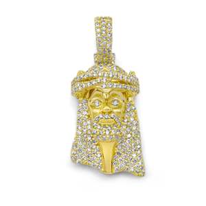 Pendentif en diamant Moissanite en argent sterling 925 de haute qualité de style Hip Hop classique avec des conceptions de mode de clarté VVS - Product Image 1