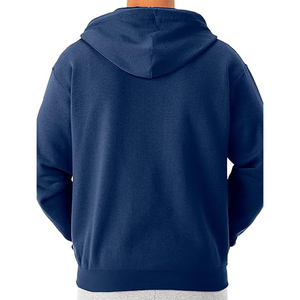 Sweats à capuche pour hommes avec logo personnalisé OEM & ODM poids lourd 400GSM 500GSM qualité supérieure coupe carrée en coton recadrée avec fermeture éclair - Product Image 3