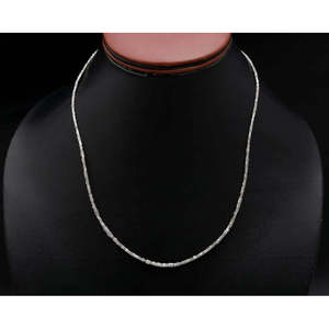 Collier de perles en diamant blanc cubique 1,5-2,5 mm, naturel et étincelant, longueur 16 pouces - Product Image 1