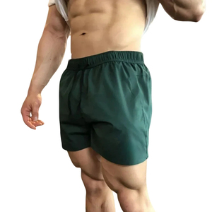 Short de sport personnalisé de haute qualité pour hommes 100% short de plage en polyester motif solide décoration de logo entraînements d'été course à pied - Product Image 5
