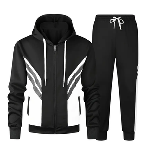 ชุดวอร์ม2ชิ้นผ้าคอตตอนแบบมีฮู้ดสำหรับผู้ชายชุดวิ่งออกกำลังกายผ้าฟลีซธรรมดาสำหรับฤดูใบไม้ร่วงพิมพ์ลายแบบกำหนดเอง - Product Image 5