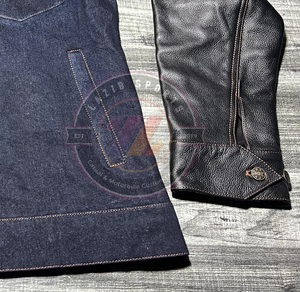 Vente en gros de manches en cuir de vachette véritable et de vestes de corps en jean pour la moto et la mode - Product Image 5