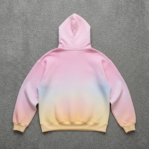 Geometric Pattern Full <b>Zip</b> Hoodie 100% Cotton Worsted Heavyweight High Quality Custom Printed OEM - Product Image 4