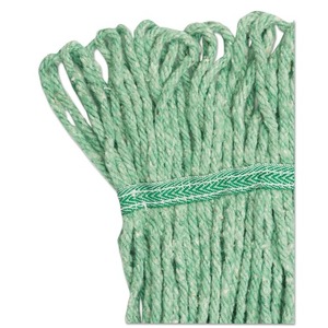Boardwalk BWK502GNEA 5-inch Wet <b>Mop</b> Head Super Loop Cotton and Synthetic Fiber Medium Green - Product Image 3