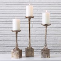 Candelabro de Latón y Aluminio Hecho a Mano, Edición Limitada, Acabado Premium, Decoración de Hogar de Alta Gama