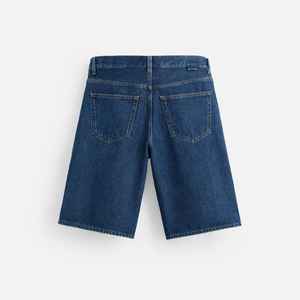 Custom <b>Men's</b> Summer Casual Mid Waist Vintage Denim <b>Shorts</b> with Rhinestones Breathable Cotton Fabric - Product Image 2