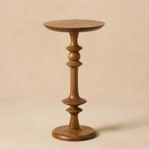 Mesa de Cóctel Moderna de Madera de Mango Pulida de Creaciones Antiguas - Product Image 6