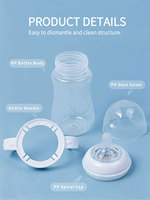 Biberón Portátil de Cuello Estándar de 125 ml, 150 ml, 260 ml, 330 ml, Libre de BPA y BPS, Venta al por Mayor