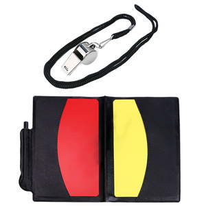 Set Arbitro Calcio: Cartellini Rosso Giallo, Fischietto, Penna, Bandierine Bifacciali, Borsa Portaoggetti - Per Competizioni Sportive e Allenamenti Outdoor - Product Image 3