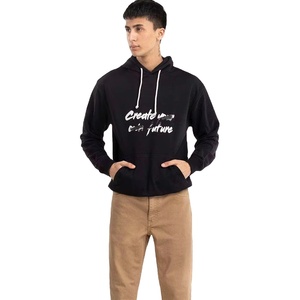 Sudaderas con capucha con cordón de invierno para hombre en blanco de poliéster térmico de algodón con estampado 3D personalizadas - Product Image 1