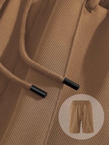 Pantalones cortos deportivos informales holgados ultrafinos de marca de moda para hombre, pantalones cortos de seda helada de verano con diseño impreso y bordado con logotipo personalizado OEM 2025 - Product Image 5